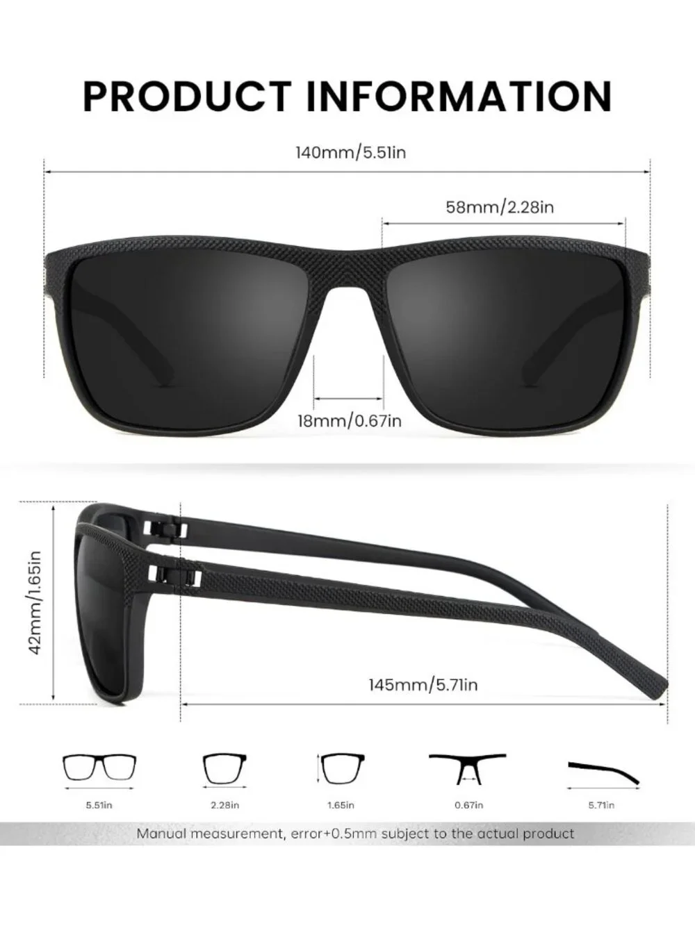 Polarized Sunglasses for Men & Women - Classic UV Protection for Fishing